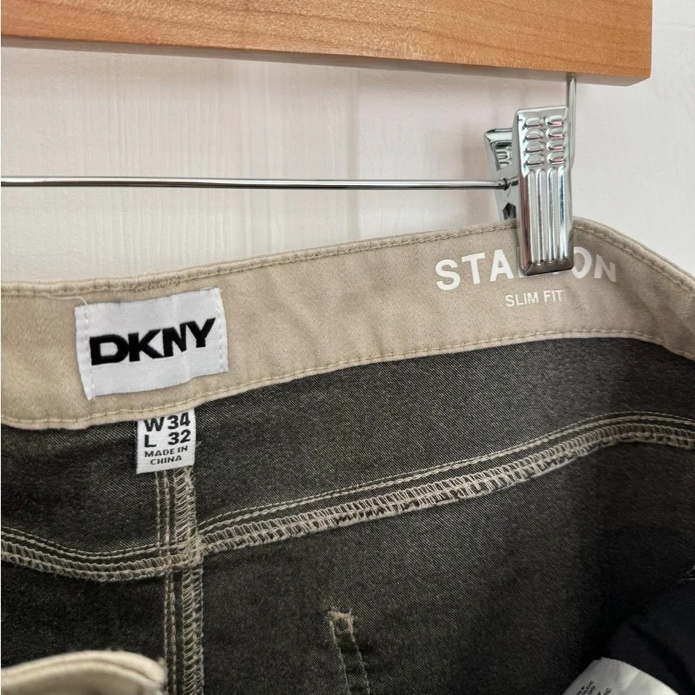 DKNY Khaki Slim Fit Pants 34x32 - Picture 3 of 5